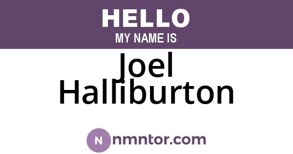 Joel Halliburton