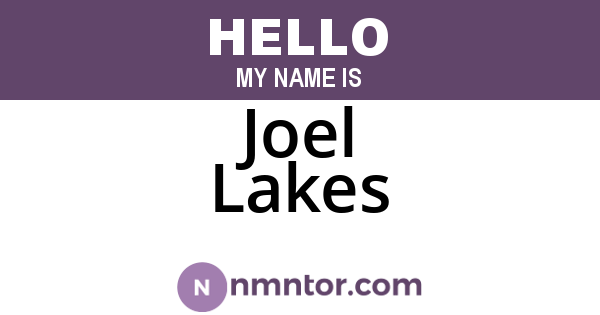 Joel Lakes