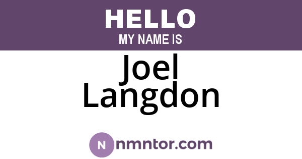 Joel Langdon