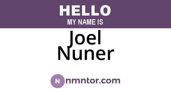 Joel Nuner