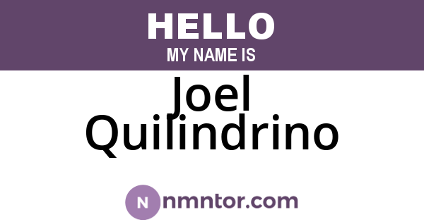 Joel Quilindrino