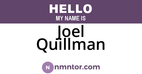 Joel Quillman