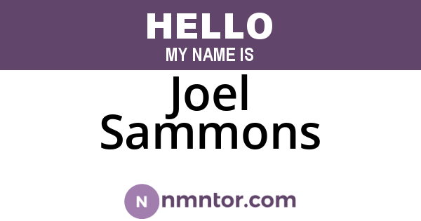 Joel Sammons