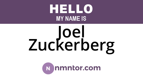 Joel Zuckerberg