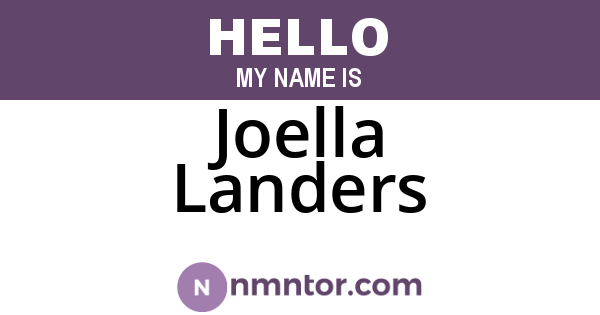 Joella Landers