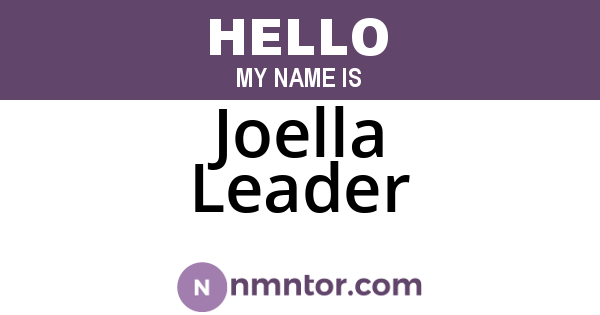 Joella Leader
