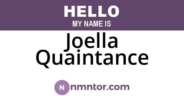Joella Quaintance