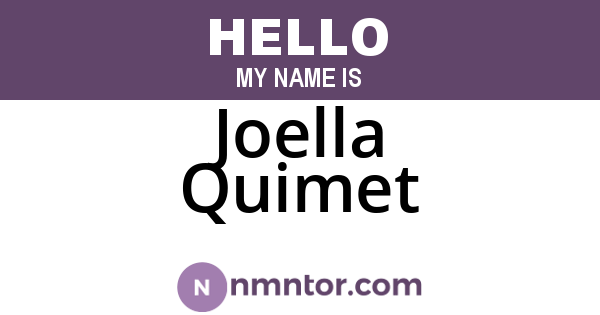 Joella Quimet