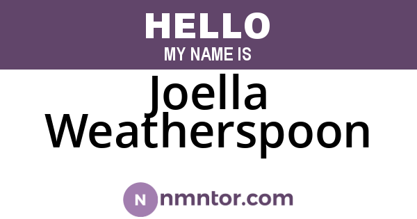 Joella Weatherspoon