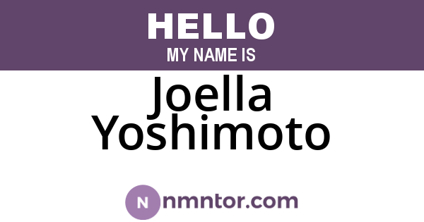 Joella Yoshimoto