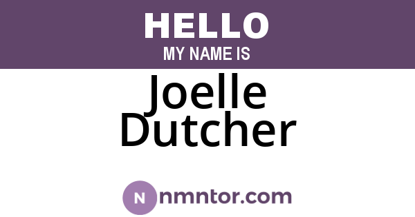 Joelle Dutcher