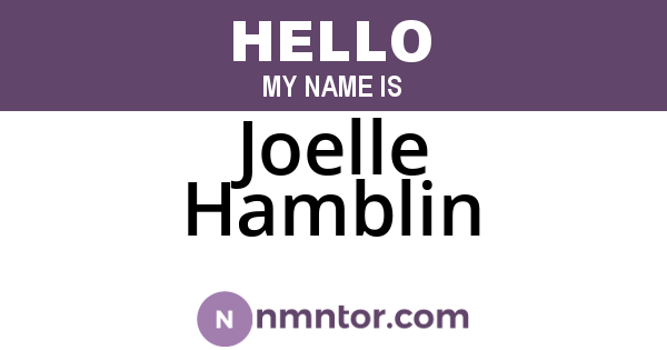 Joelle Hamblin