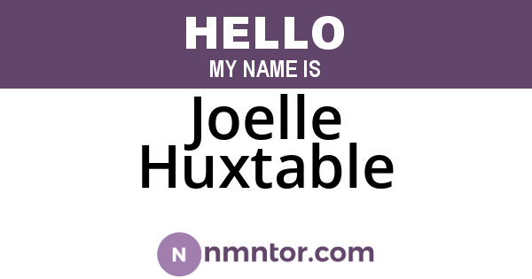 Joelle Huxtable