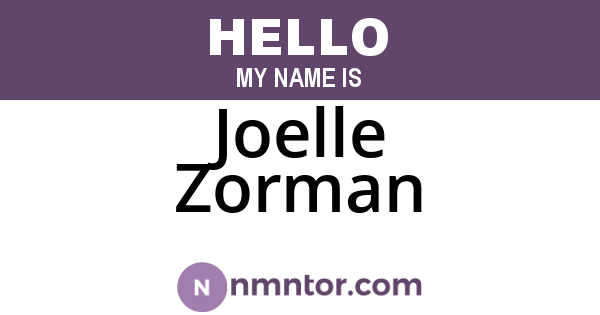 Joelle Zorman