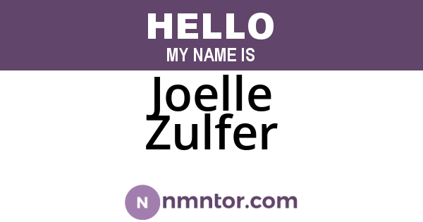 Joelle Zulfer
