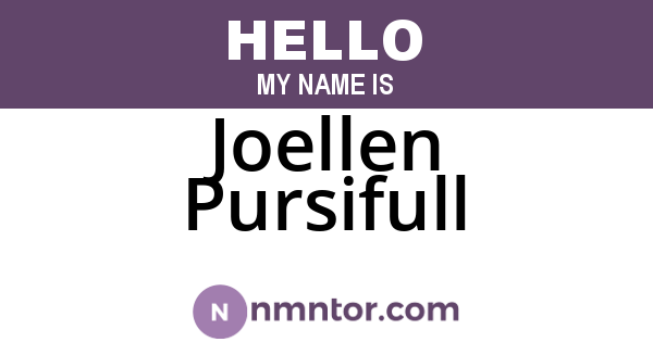 Joellen Pursifull