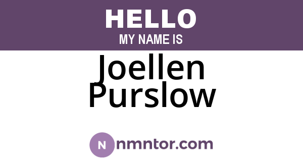 Joellen Purslow