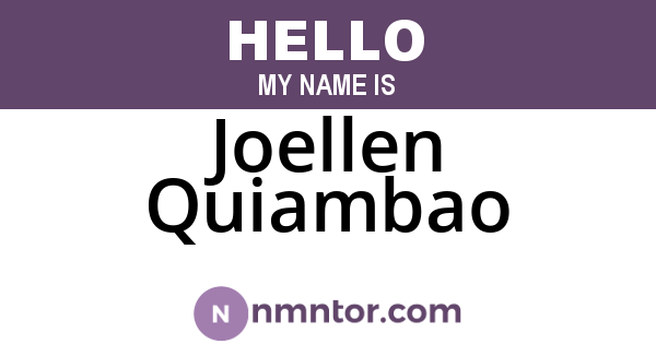 Joellen Quiambao