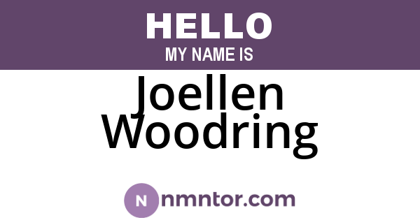 Joellen Woodring