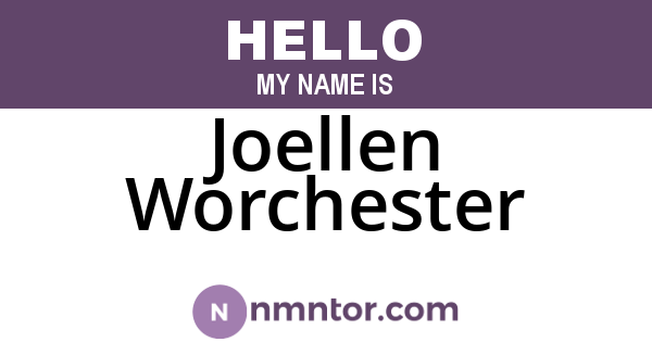 Joellen Worchester