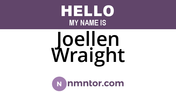 Joellen Wraight