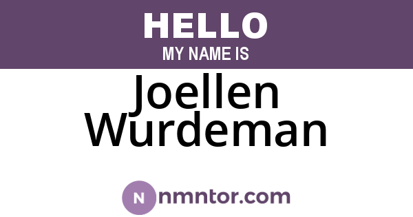 Joellen Wurdeman