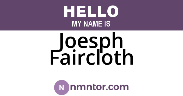 Joesph Faircloth