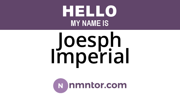 Joesph Imperial