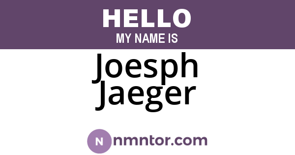 Joesph Jaeger
