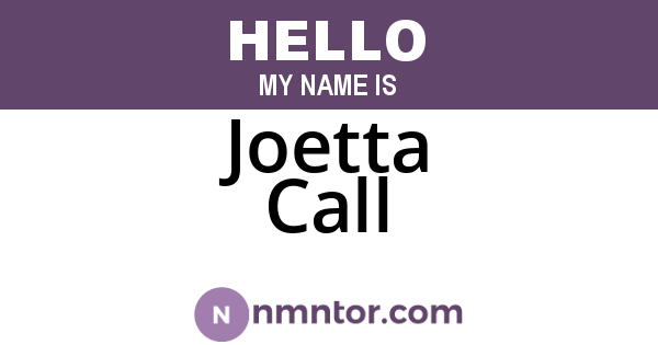 Joetta Call