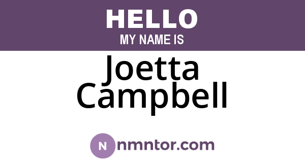 Joetta Campbell