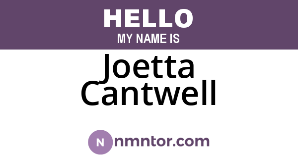 Joetta Cantwell