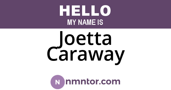 Joetta Caraway