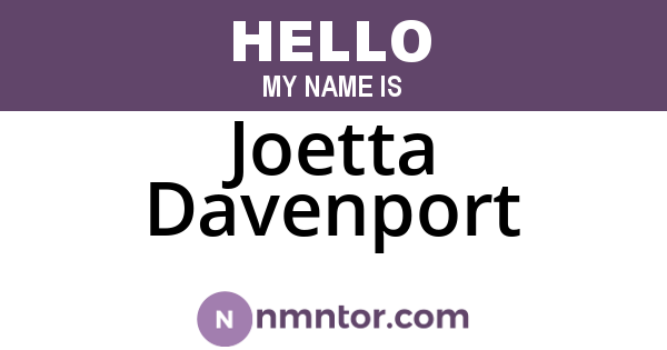 Joetta Davenport