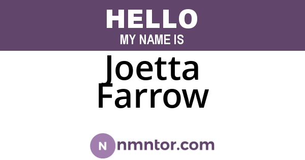 Joetta Farrow