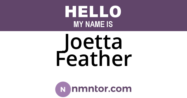 Joetta Feather