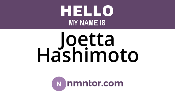 Joetta Hashimoto