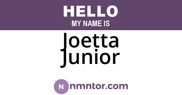 Joetta Junior