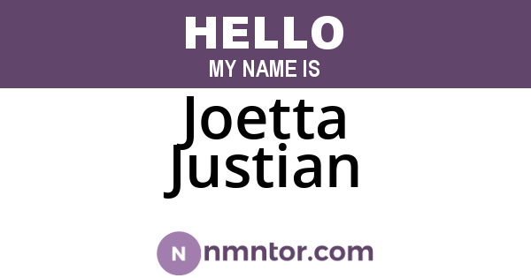 Joetta Justian