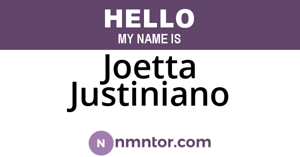 Joetta Justiniano