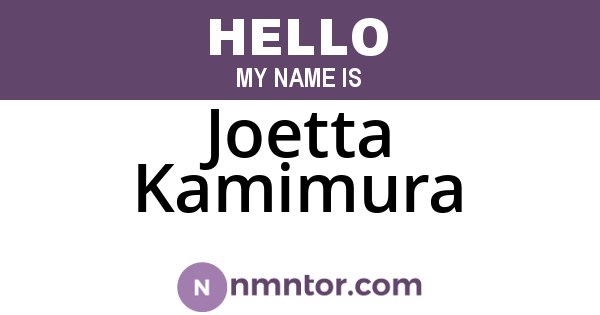 Joetta Kamimura
