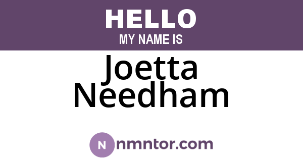 Joetta Needham