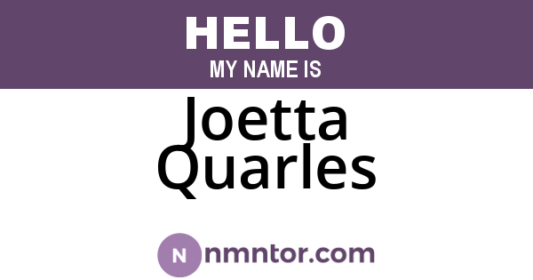 Joetta Quarles
