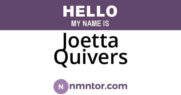 Joetta Quivers