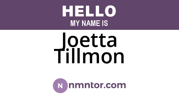 Joetta Tillmon