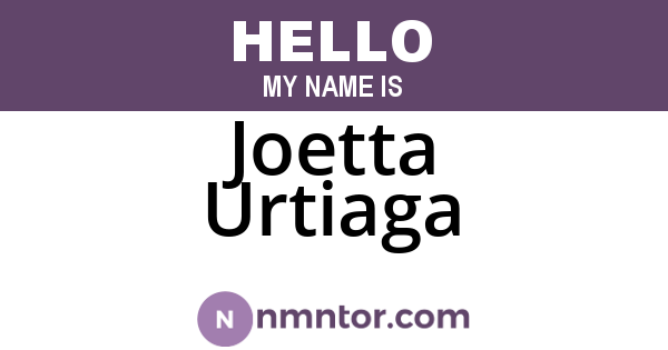 Joetta Urtiaga