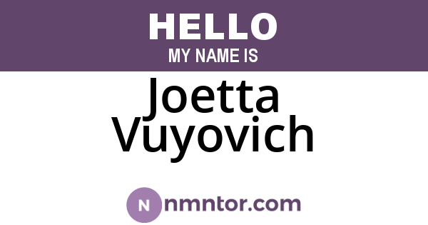 Joetta Vuyovich