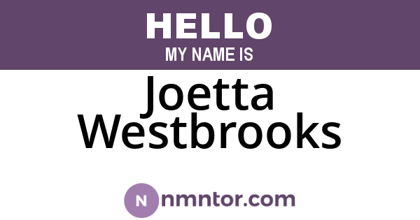Joetta Westbrooks