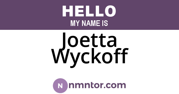 Joetta Wyckoff