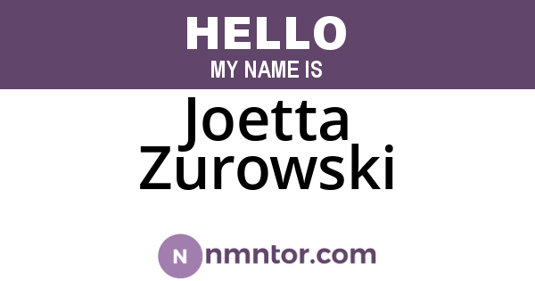 Joetta Zurowski